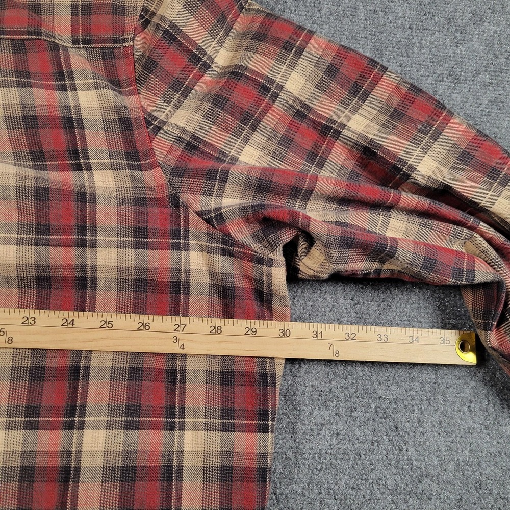 Woolrich Shirt Jacket Mens 2XL Red Plaid Flannel Lined Shacket Button Front - Picture 5 of 7
